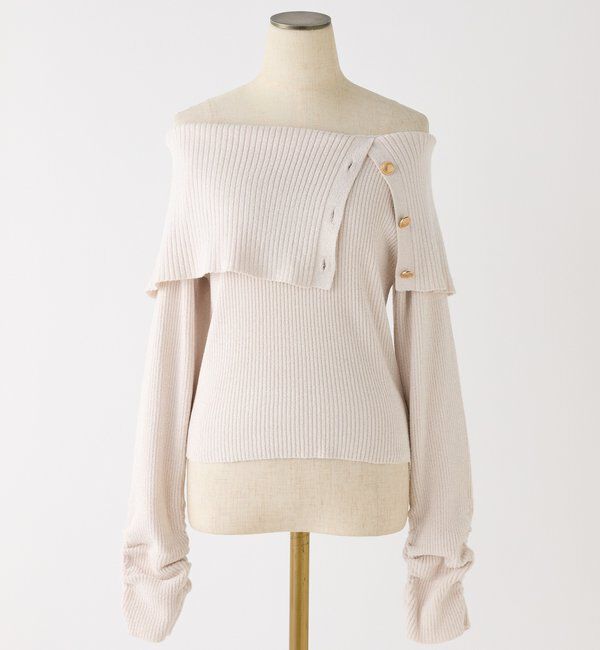  「オフショルラメニット」|ニット・セーター|