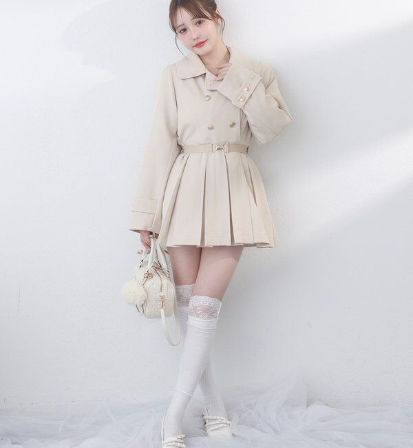  「ウエストベルトプリーツミニトレンチ」|その他|