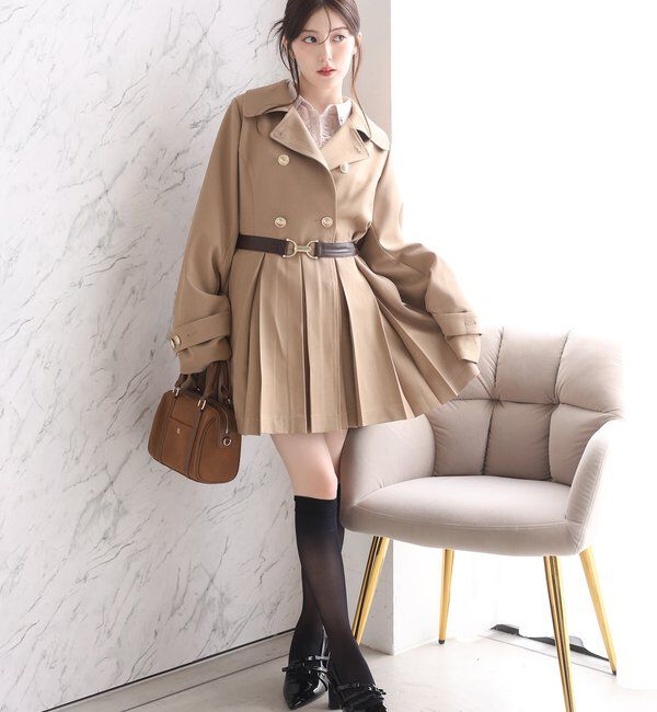  「ウエストベルトプリーツミニトレンチ」|その他|