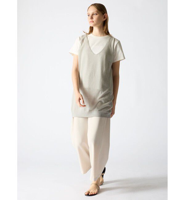 mizuiro ind「mizuiro ind ハイゲージラウンドネックベスト」|ベスト・ジレ|