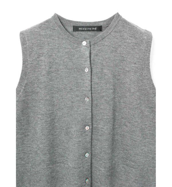 mizuiro ind「mizuiro ind クルーネックショートベスト」|ベスト・ジレ|