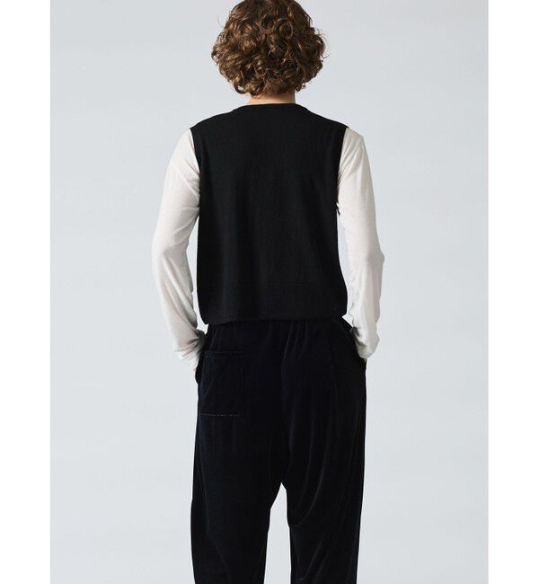 mizuiro ind「mizuiro ind クルーネックショートベスト」|ベスト・ジレ|