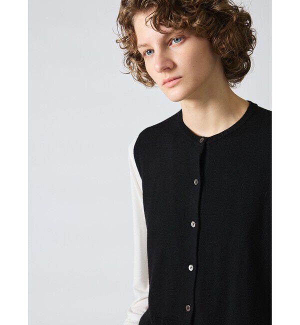 mizuiro ind「mizuiro ind クルーネックショートベスト」|ベスト・ジレ|