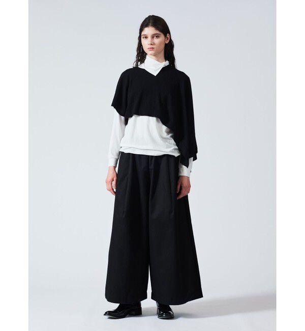 mizuiro ind「mizuiro ind アシンメトリーポンチョベスト」|ベスト・ジレ|