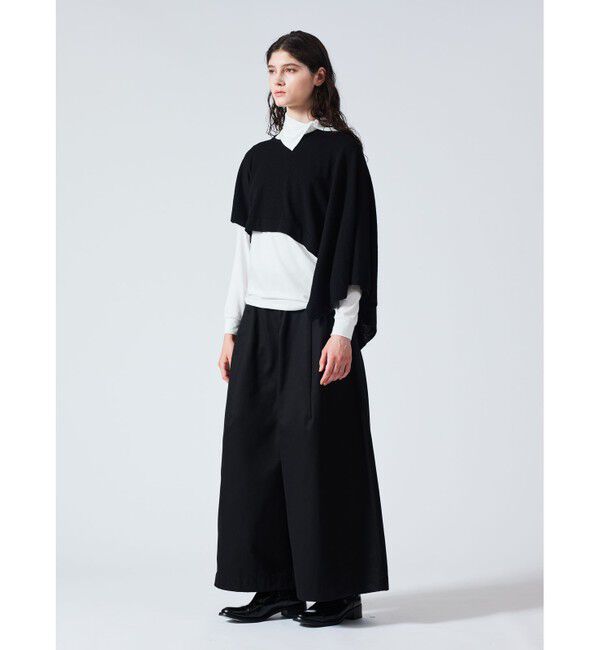 mizuiro ind「mizuiro ind アシンメトリーポンチョベスト」|ベスト・ジレ|