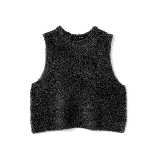 mizuiro ind「mizuiro ind ヘアリーヤーンショートベスト」|ベスト・ジレ|