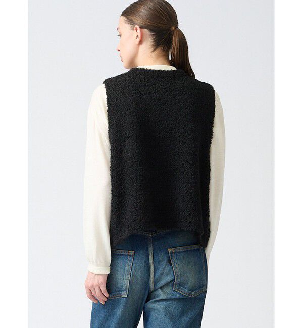 mizuiro ind「mizuiro ind ヘアリーヤーンショートベスト」|ベスト・ジレ|