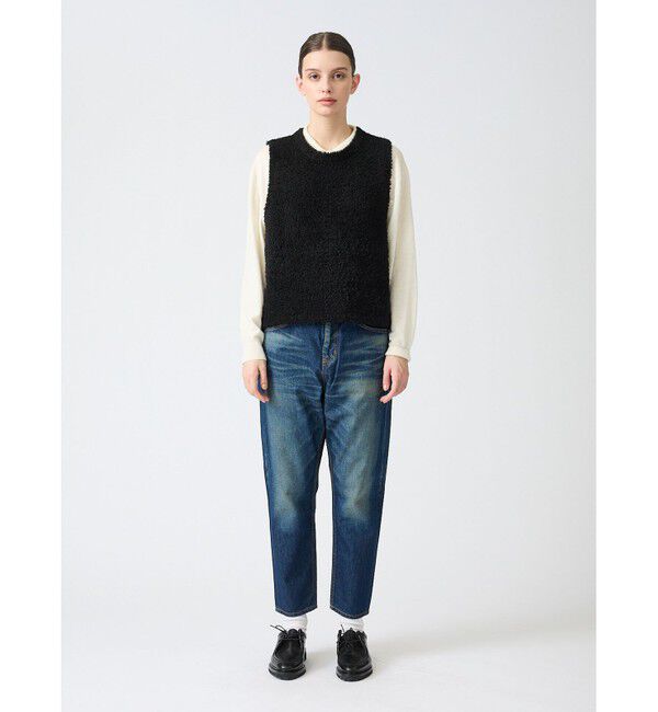 mizuiro ind「mizuiro ind ヘアリーヤーンショートベスト」|ベスト・ジレ|