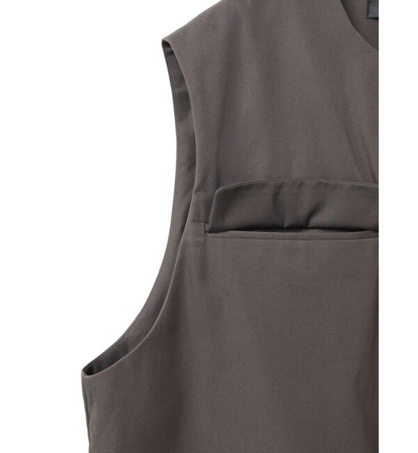 mizuiro ind「mizuiro ind ポケット付きクルーネックロングジレ」|ワンピース|