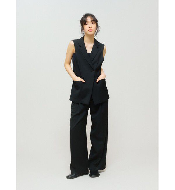 MIDIUMISOLID「MIDIUMISOLID for Ladies ウエストシェイプテーラードジレ」|ベスト・ジレ|