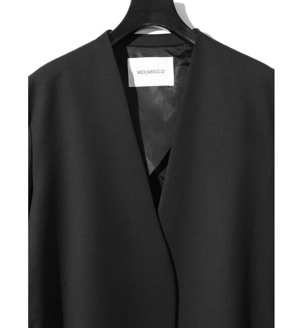 MIDIUMISOLID「MIDIUMISOLID for Ladies ノーカラージャケット」|テーラードジャケット|