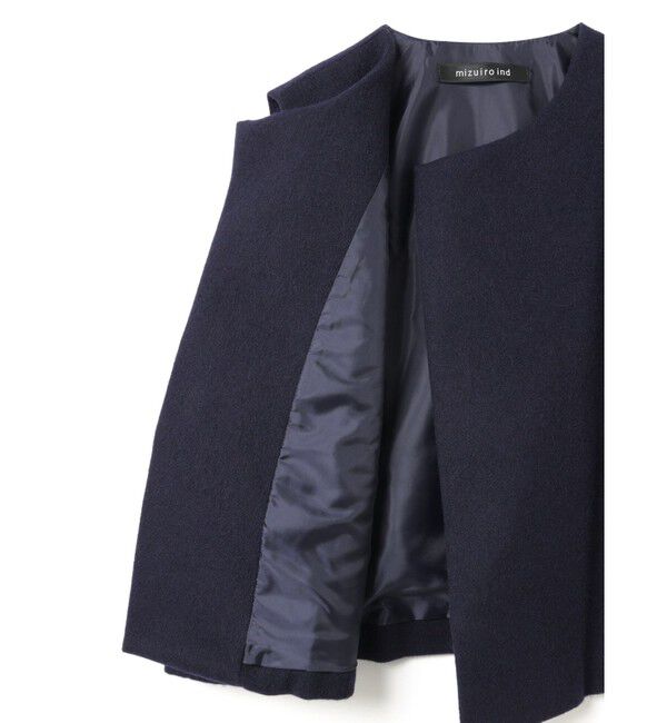 mizuiro ind「mizuiro ind ポケット付きクルーネックベスト」|ベスト・ジレ|