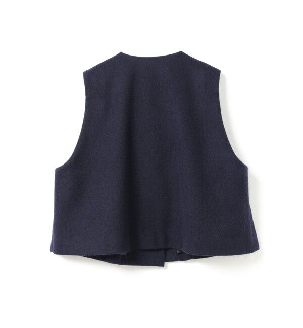 mizuiro ind「mizuiro ind ポケット付きクルーネックベスト」|ベスト・ジレ|