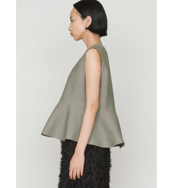 MIDIUMISOLID「MIDIUMISOLID for Ladies ペプラムベスト」|ニット・セーター|