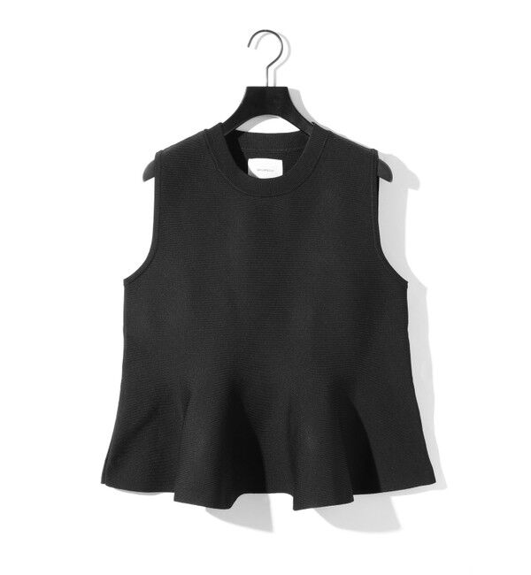 MIDIUMISOLID「MIDIUMISOLID for Ladies ペプラムベスト」|ニット・セーター|ブラック