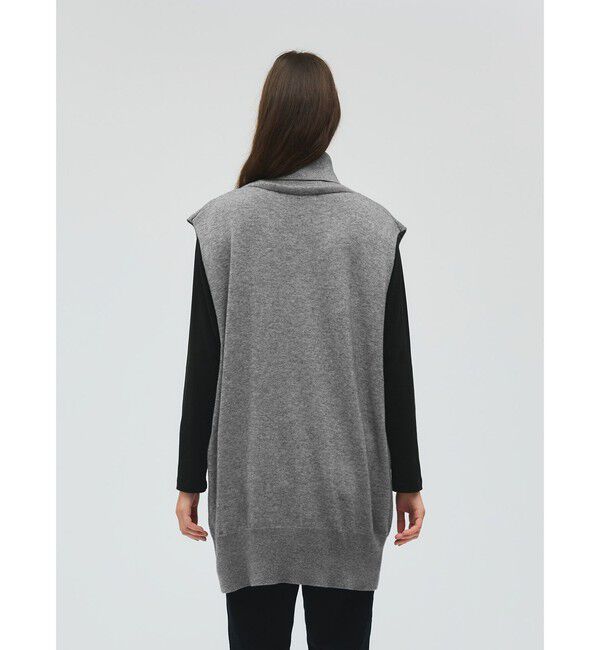 mizuiro ind「mizuiro ind リブハイネックベスト」|ベスト・ジレ|