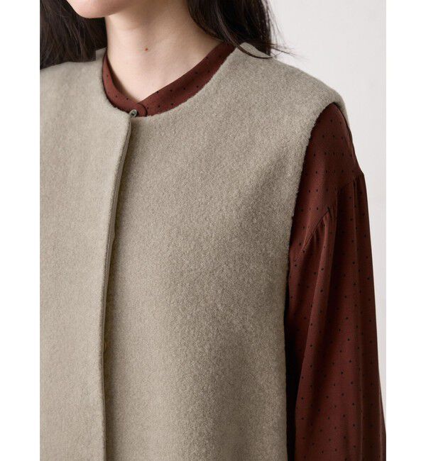 MidiUmi「MidiUmi ブークレロングベスト」|ベスト・ジレ|