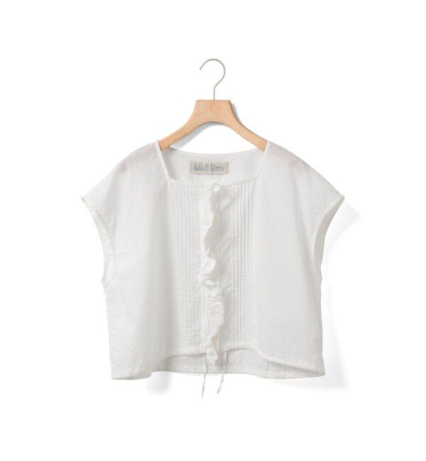 MidiUmi「MidiUmi ピンタックレースベスト」|ベスト・ジレ|