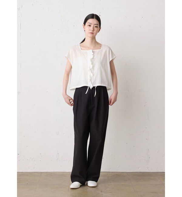 MidiUmi「MidiUmi ピンタックレースベスト」|ベスト・ジレ|