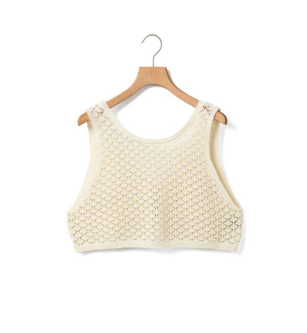 MidiUmi「MidiUmi 2WAYショートニットベスト」|ベスト・ジレ|アイボリー