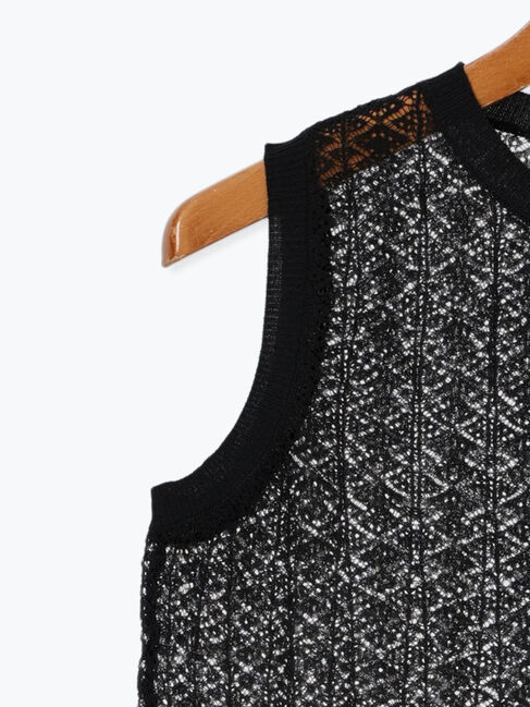 Lugnoncure「レース編みノースリーブニット」|ニット・セーター|