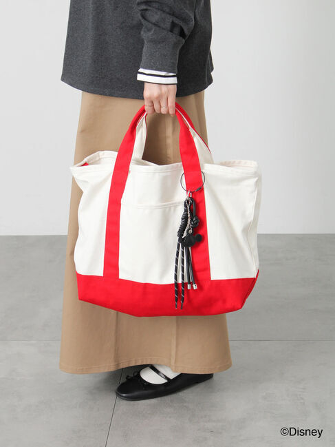 Lugnoncure「【Disney】Mickey Mouse/チャーム付きトートバッグ」|その他|レッド