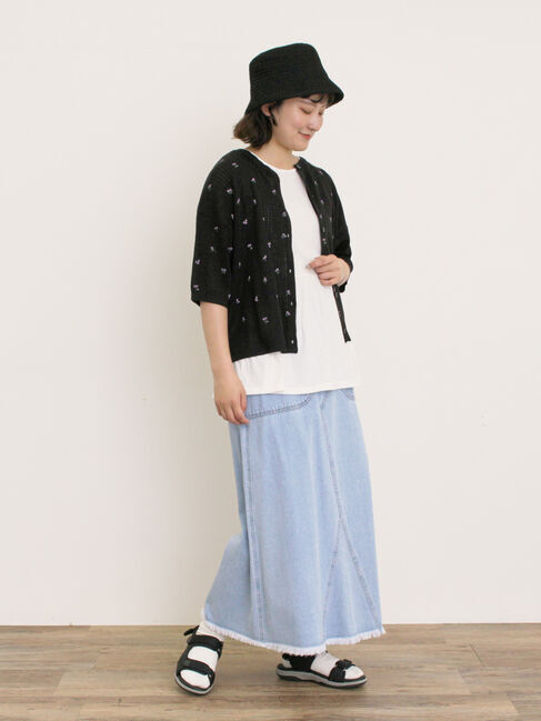 Samansa Mos2「小花柄プリントカーディガン」|カーディガン|