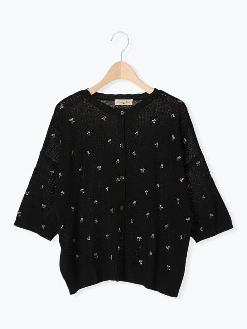 Samansa Mos2「小花柄プリントカーディガン」|カーディガン|