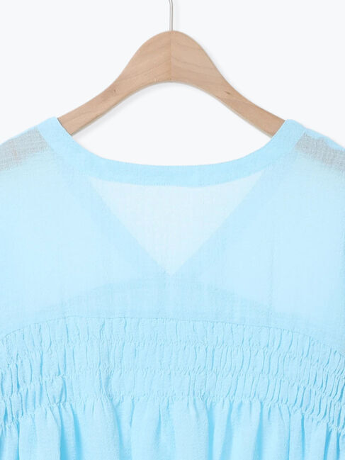 Samansa Mos2「◎2WAYシャーリングチュニック」|シャツ・ブラウス|