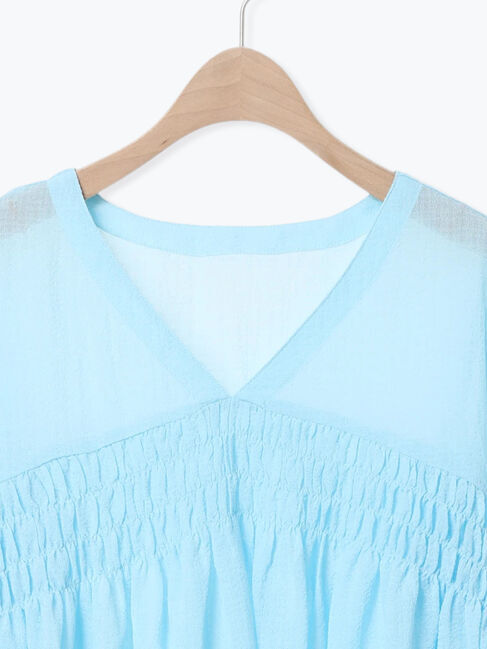 Samansa Mos2「◎2WAYシャーリングチュニック」|シャツ・ブラウス|