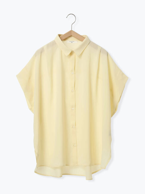 Samansa Mos2 blue「【接触冷感】ポンチョブラウス」|シャツ・ブラウス|