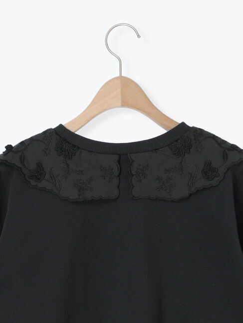 Samansa Mos2「裏毛3Dレース襟付きスウェット」|Tシャツ・カットソー|