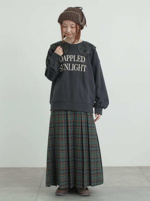 Samansa Mos2「裏毛3Dレース襟付きスウェット」|Tシャツ・カットソー|