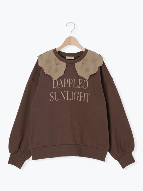 Samansa Mos2「裏毛3Dレース襟付きスウェット」|Tシャツ・カットソー|