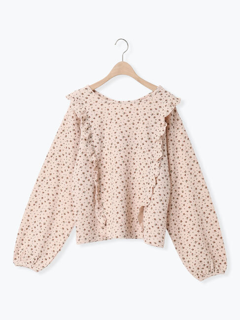 Samansa Mos2「ワッフルローズ柄前後2WAYカットソー」|Tシャツ・カットソー|