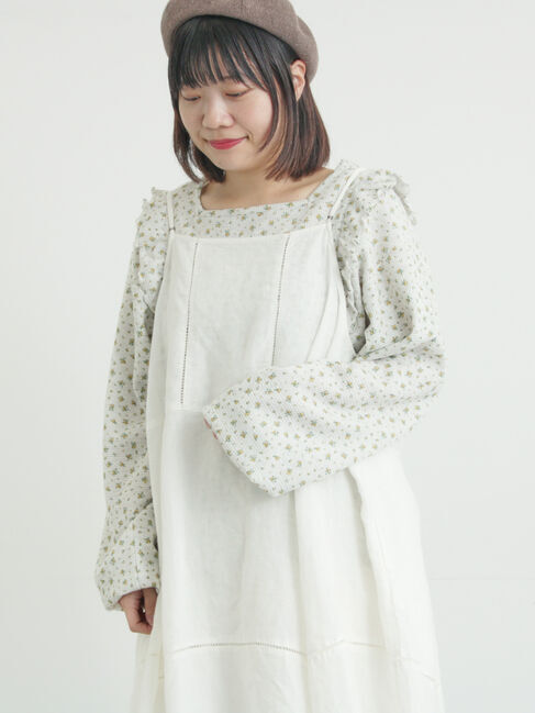 Samansa Mos2「ワッフルローズ柄前後2WAYカットソー」|Tシャツ・カットソー|