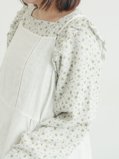 Samansa Mos2「ワッフルローズ柄前後2WAYカットソー」|Tシャツ・カットソー|