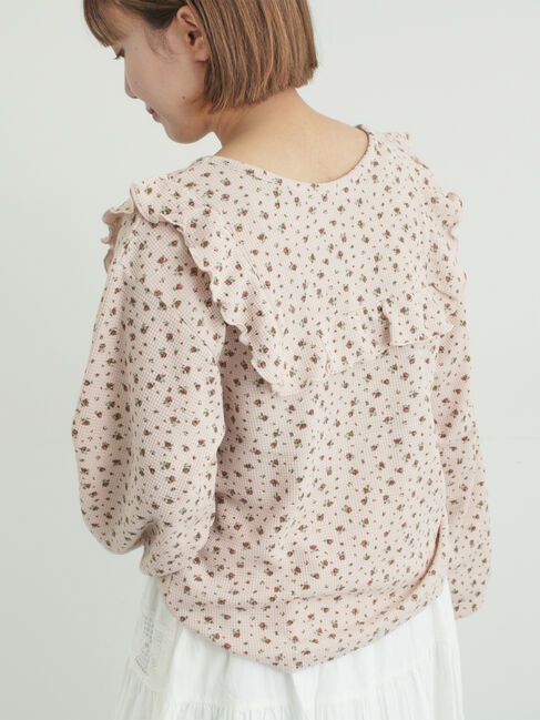 Samansa Mos2「ワッフルローズ柄前後2WAYカットソー」|Tシャツ・カットソー|