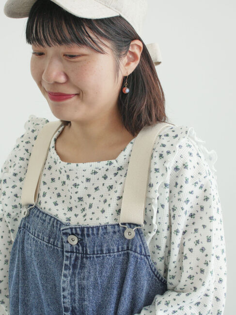 Samansa Mos2「ワッフルローズ柄前後2WAYカットソー」|Tシャツ・カットソー|