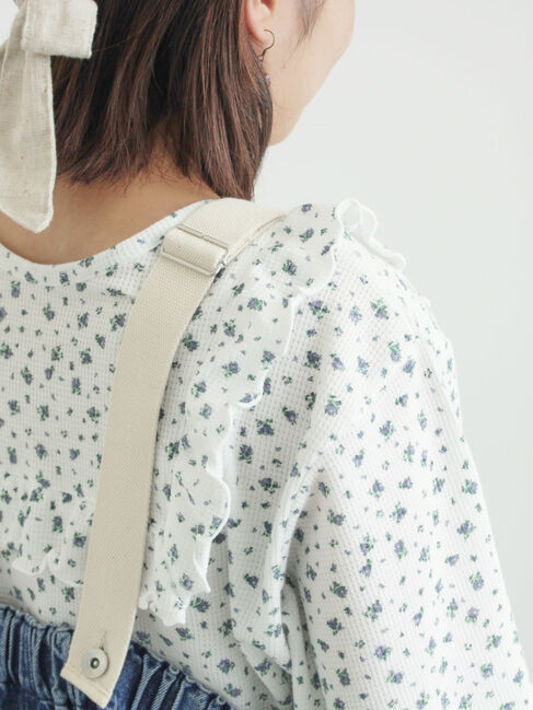 Samansa Mos2「ワッフルローズ柄前後2WAYカットソー」|Tシャツ・カットソー|