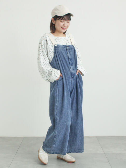 Samansa Mos2「ワッフルローズ柄前後2WAYカットソー」|Tシャツ・カットソー|