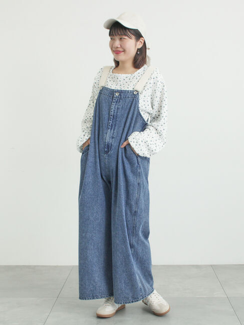 Samansa Mos2「ワッフルローズ柄前後2WAYカットソー」|Tシャツ・カットソー|