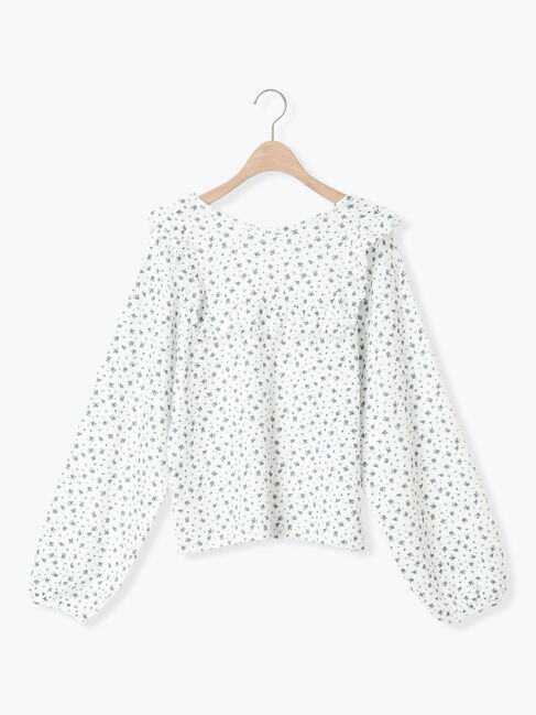 Samansa Mos2「ワッフルローズ柄前後2WAYカットソー」|Tシャツ・カットソー|