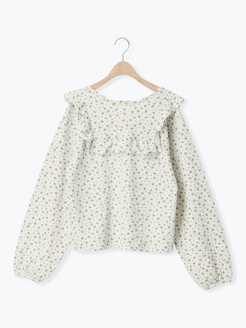 Samansa Mos2「ワッフルローズ柄前後2WAYカットソー」|Tシャツ・カットソー|