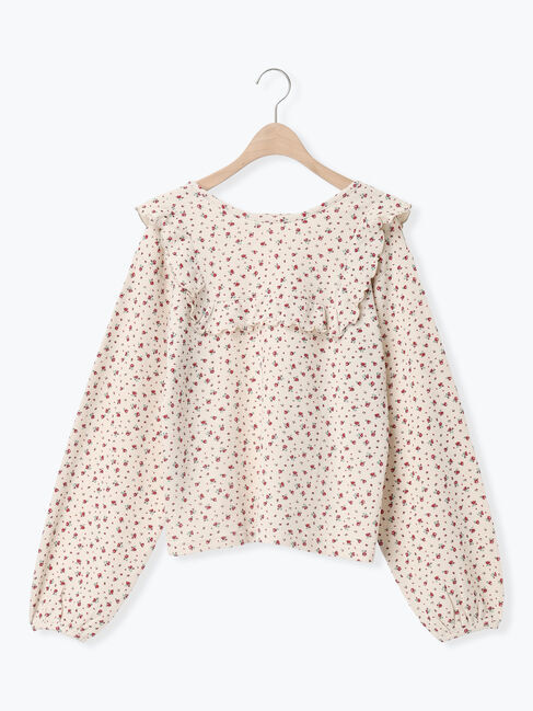 Samansa Mos2「ワッフルローズ柄前後2WAYカットソー」|Tシャツ・カットソー|