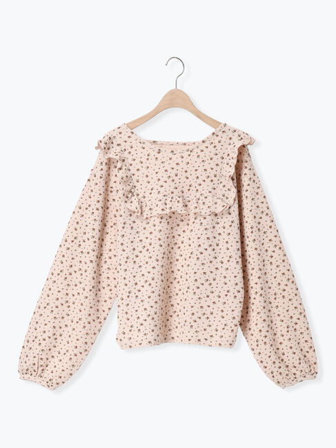 Samansa Mos2「ワッフルローズ柄前後2WAYカットソー」|Tシャツ・カットソー|