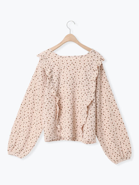 Samansa Mos2「ワッフルローズ柄前後2WAYカットソー」|Tシャツ・カットソー|