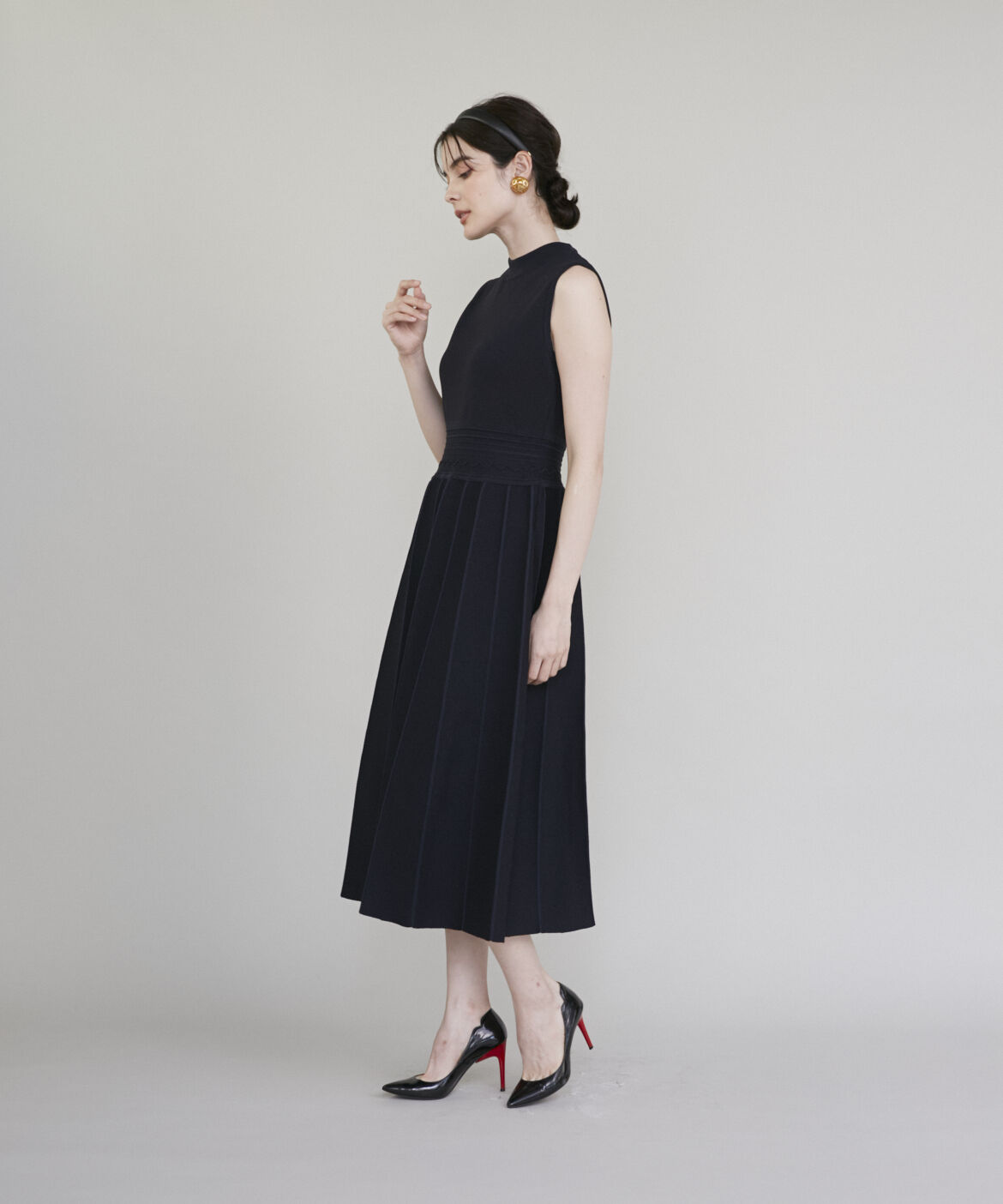 Maglie le cassetto「《M Maglie le cassetto》バイカラーニットワンピース」|ワンピース|