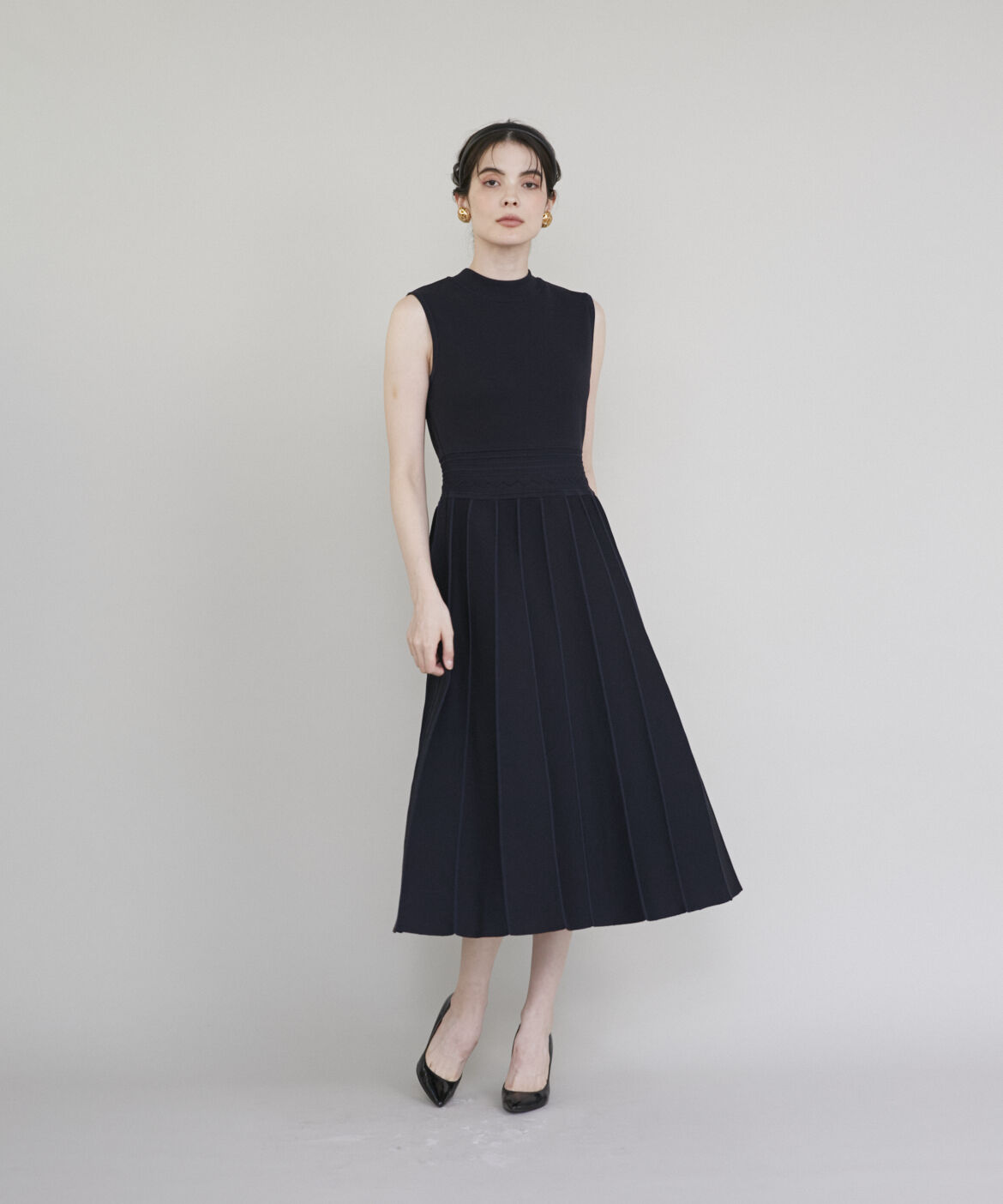 Maglie le cassetto「《M Maglie le cassetto》バイカラーニットワンピース」|ワンピース|