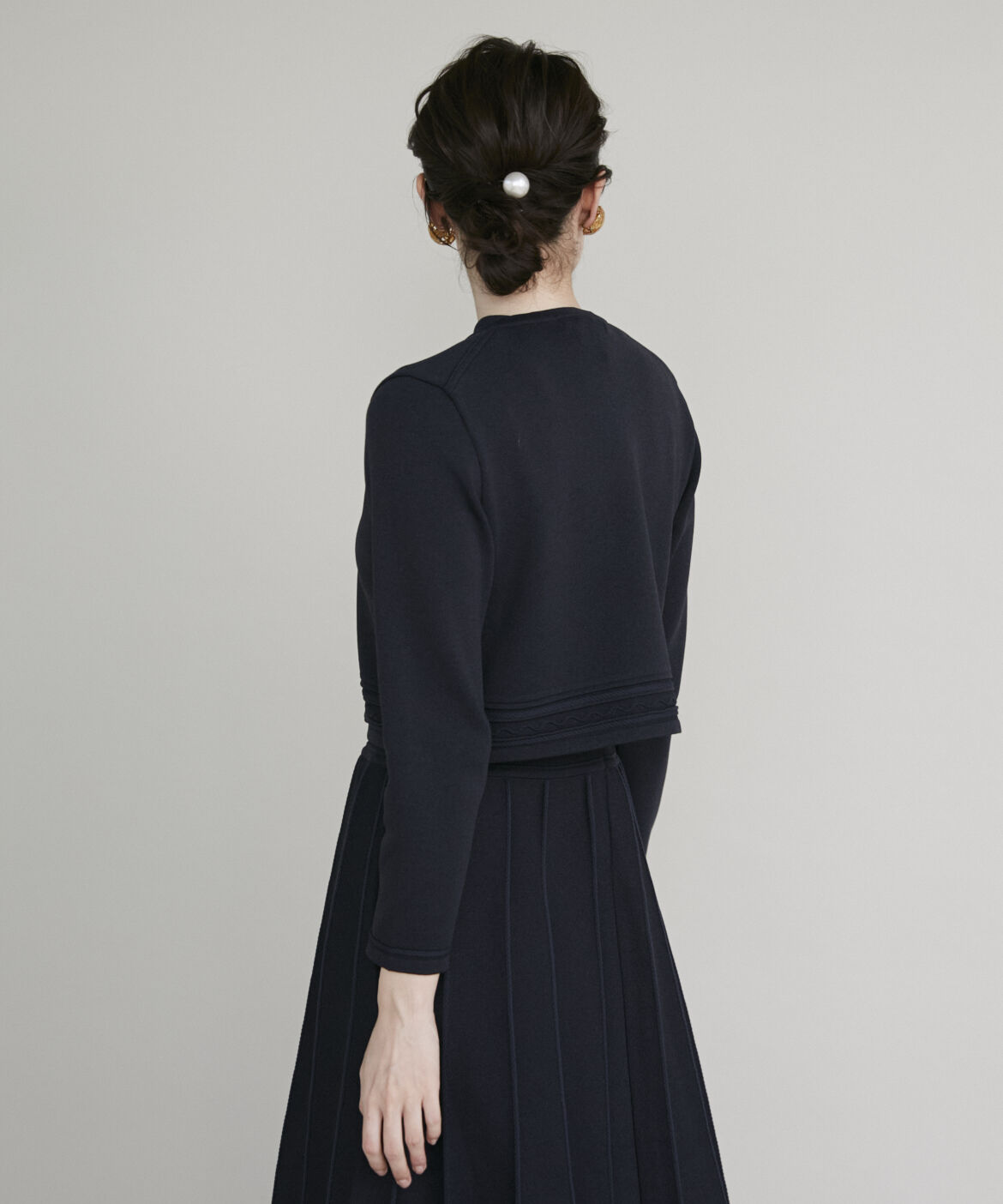 Maglie le cassetto「《M Maglie le cassetto》バイカラーニットワンピース」|ワンピース|